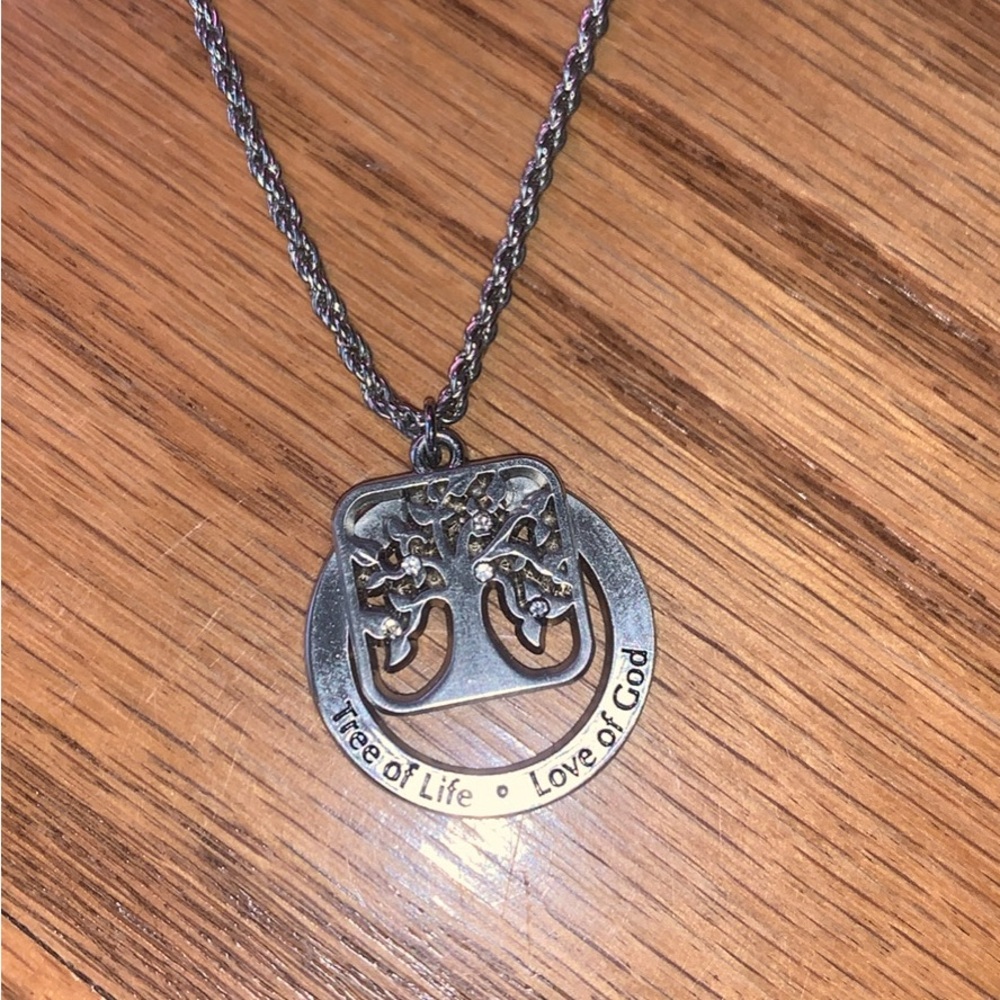 Tree of Life Love of God Silver Necklace